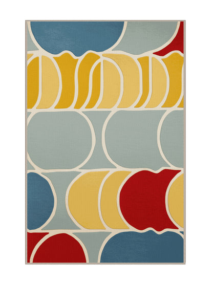 Retro Ruckus Zesty Bop - Premium Sand Modern Area Rug | Plush & Washable Options | Rugolution Home Decor