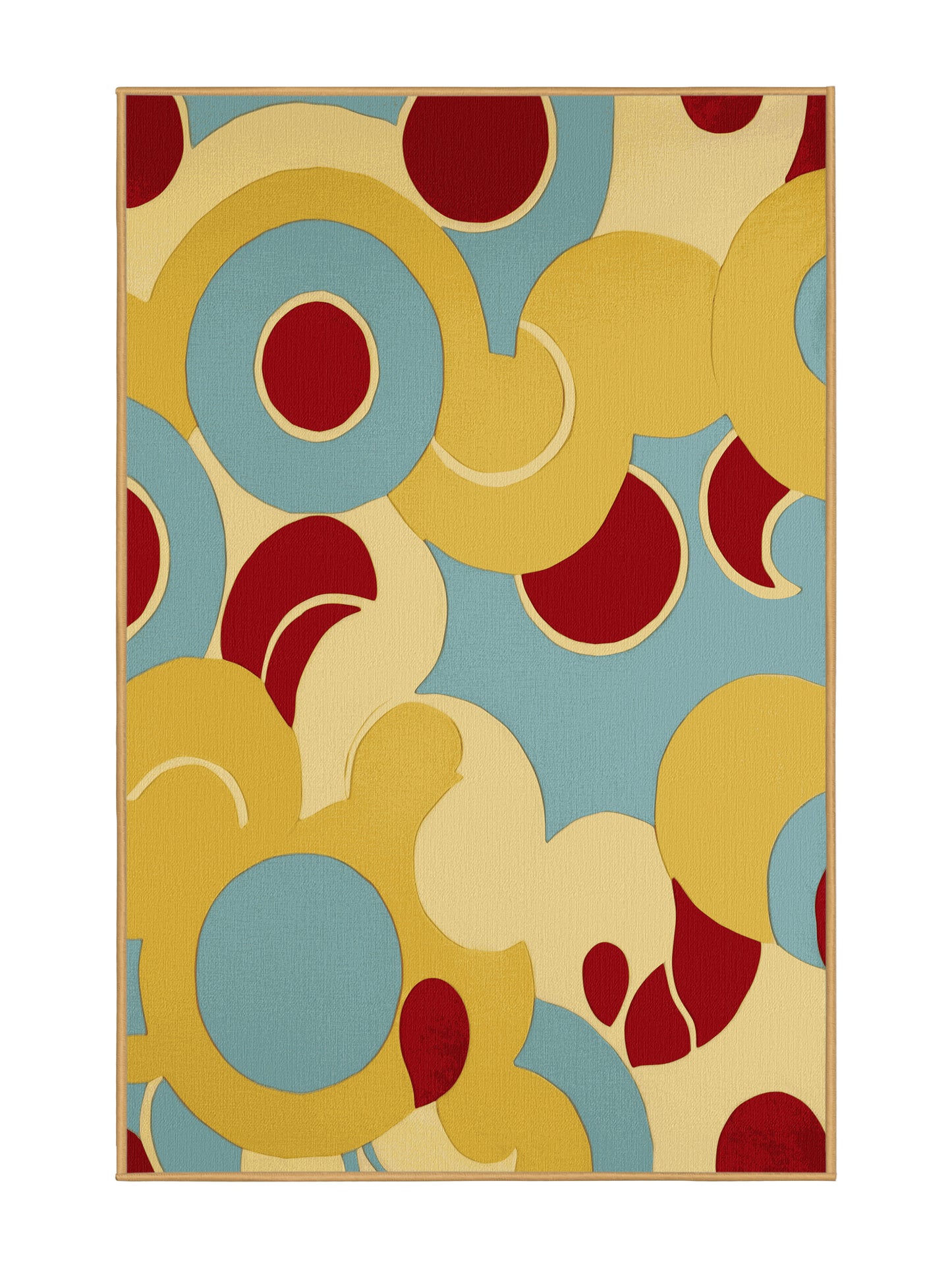 Retro Ruckus Radiant Wiggle - Premium Fall Leaf Brown Modern Area Rug | Plush & Washable Options | Rugolution Home Decor