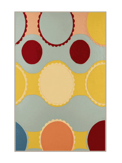 Retro Ruckus Spirited Pop - Premium Macaroni and Cheese Modern Area Rug | Plush & Washable Options | Rugolution Home Decor