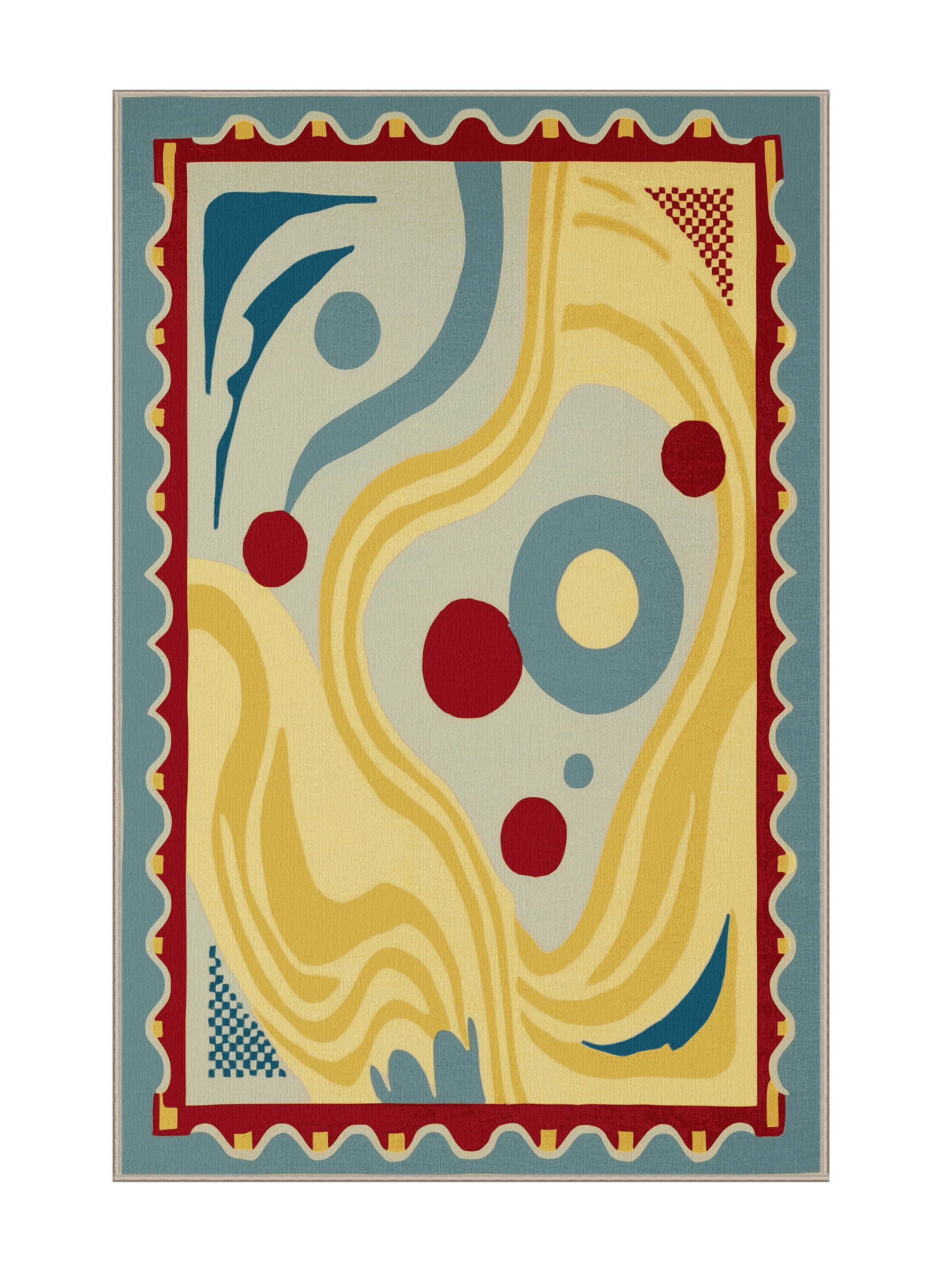 Retro Ruckus Lively Loop - Premium Sand Modern Area Rug | Plush & Washable Options | Rugolution Home Decor