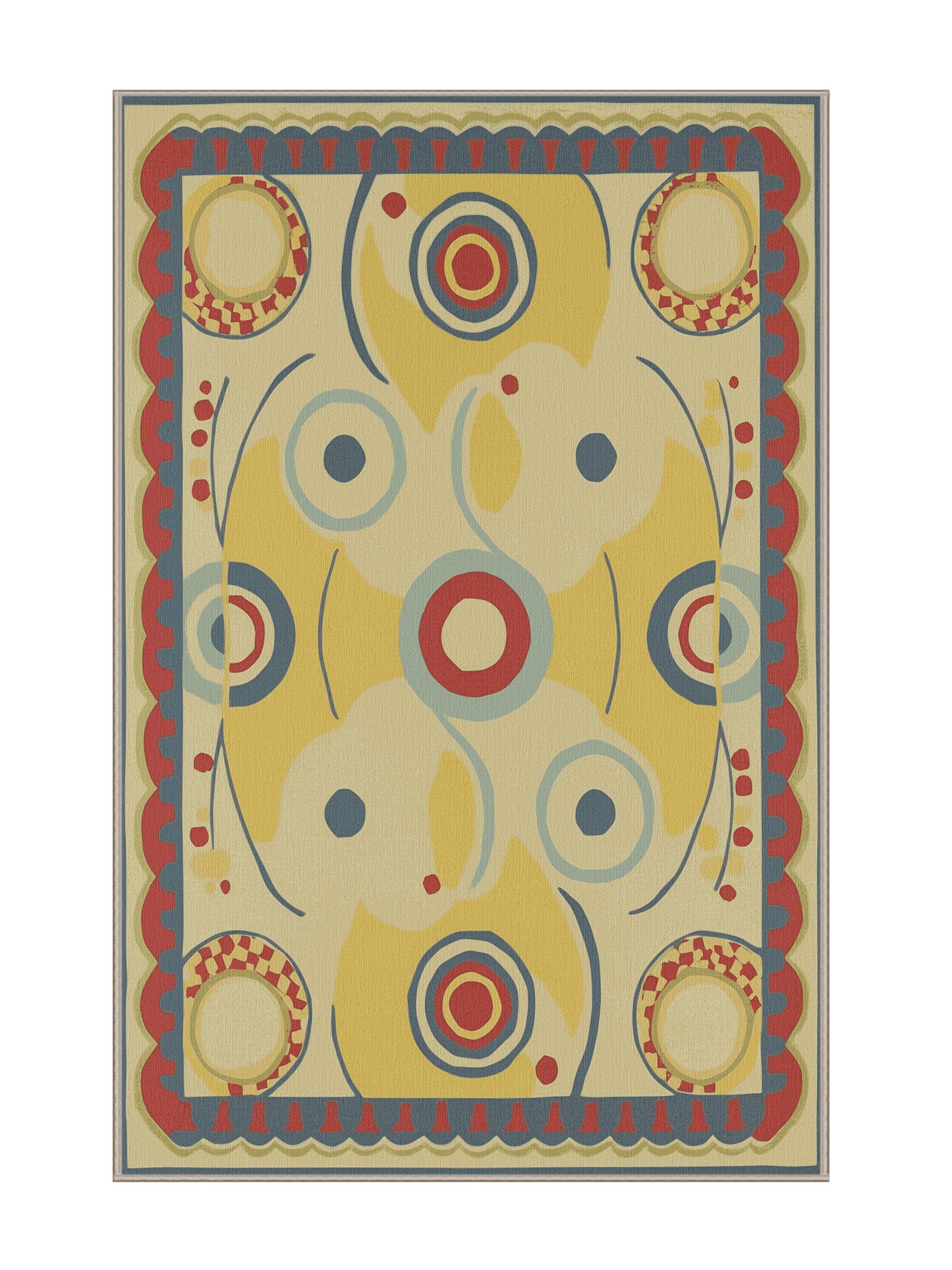 Retro Ruckus Jazzy Jingle - Premium Sand Modern Area Rug | Plush & Washable Options | Rugolution Home Decor