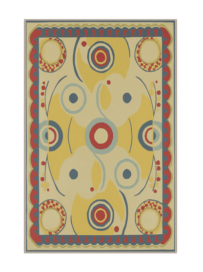 Retro Ruckus Jazzy Jingle - Premium Sand Modern Area Rug | Plush & Washable Options | Rugolution Home Decor