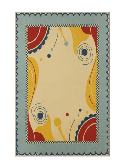 Retro Ruckus Dynamic Bop - Premium Deer Brown Modern Area Rug | Plush & Washable Options | Rugolution Home Decor