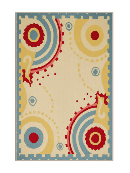 Retro Ruckus Perky Ripple - Premium Tan (W3C) Modern Area Rug | Plush & Washable Options | Rugolution Home Decor