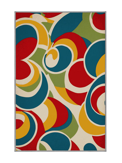 Retro Ruckus Spirited Glow - Premium Bullet Shell Modern Area Rug | Plush & Washable Options | Rugolution Home Decor