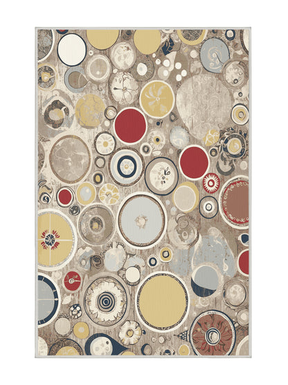 Retro Ruckus Snazzy Line - Premium Golden Silk Modern Area Rug | Plush & Washable Options | Rugolution Home Decor