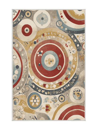 Retro Ruckus Quirky Dash - Premium Golden Silk Modern Area Rug | Plush & Washable Options | Rugolution Home Decor