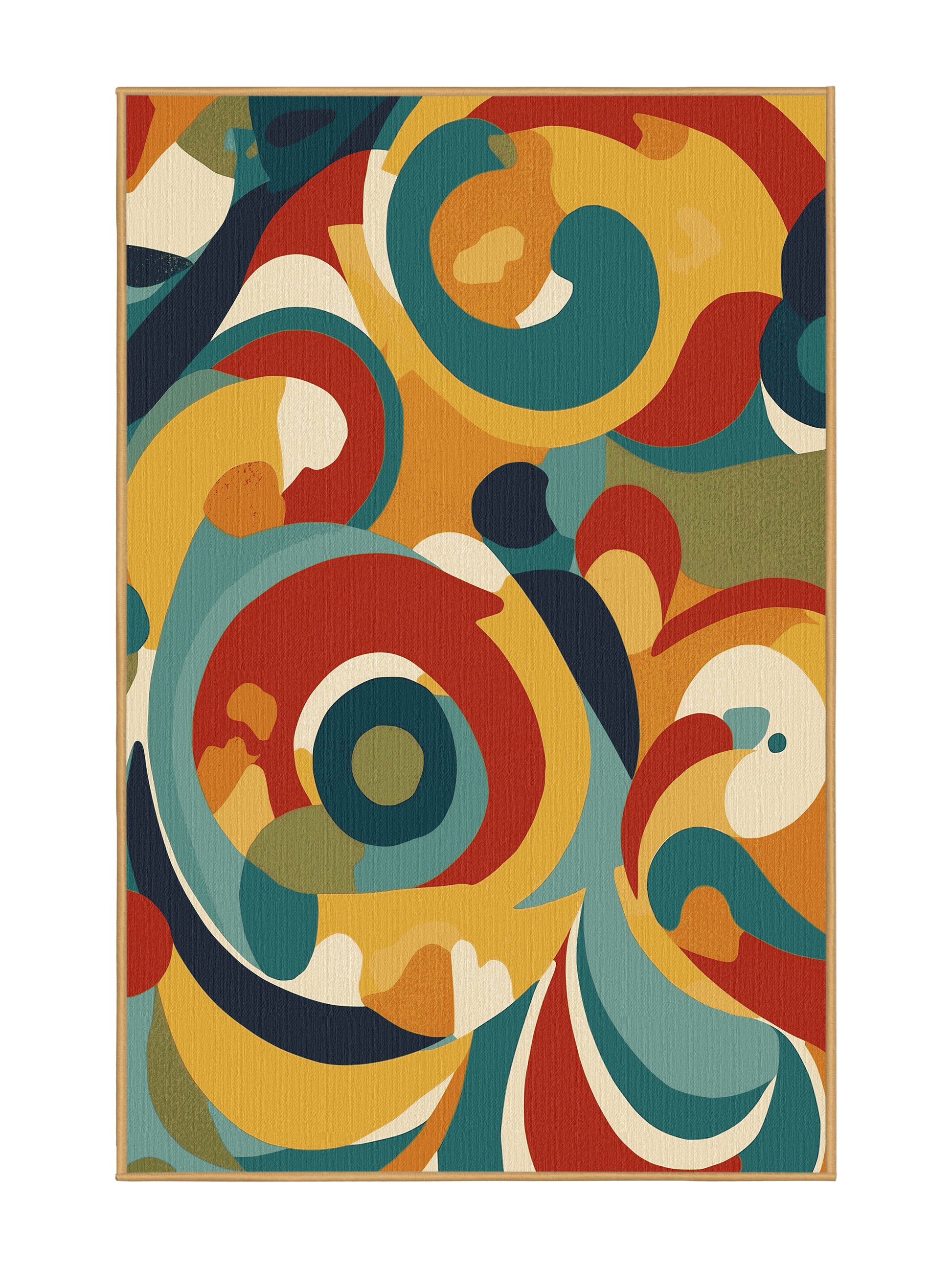 Retro Ruckus Flashy Zest - Premium Fall Leaf Brown Modern Area Rug | Plush & Washable Options | Rugolution Home Decor