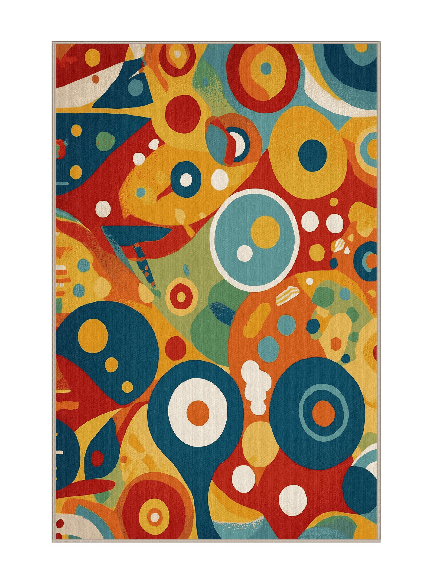 Retro Ruckus Flashy Jive - Premium Macaroni and Cheese Modern Area Rug | Plush & Washable Options | Rugolution Home Decor