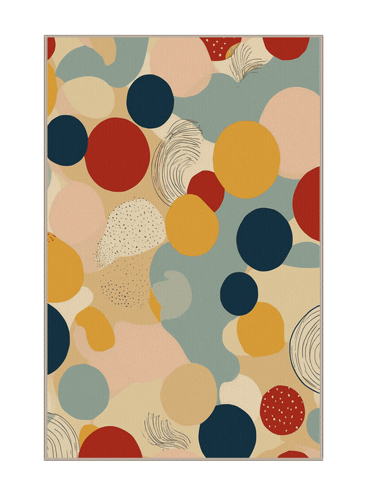 Retro Ruckus Groovy Beam - Premium Tan (W3C) Modern Area Rug | Plush & Washable Options | Rugolution Home Decor