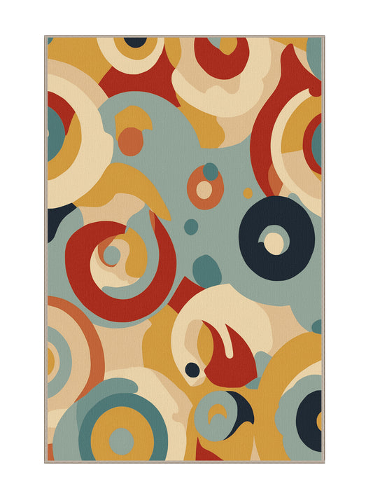 Retro Ruckus Dazzling Jive - Premium Deer Brown Modern Area Rug | Plush & Washable Options | Rugolution Home Decor