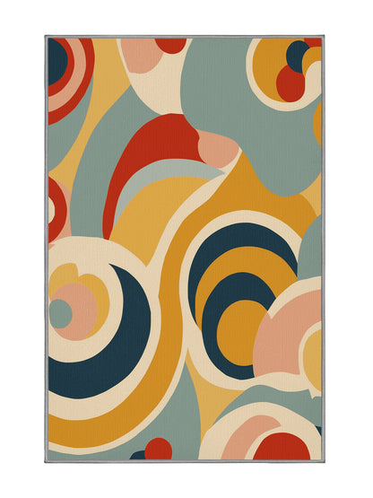 Retro Ruckus Vibrant Curl - Premium Sage Modern Area Rug | Plush & Washable Options | Rugolution Home Decor