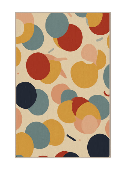 Retro Ruckus Bouncy Sway - Premium BurlyWood (W3C) Modern Area Rug | Plush & Washable Options | Rugolution Home Decor