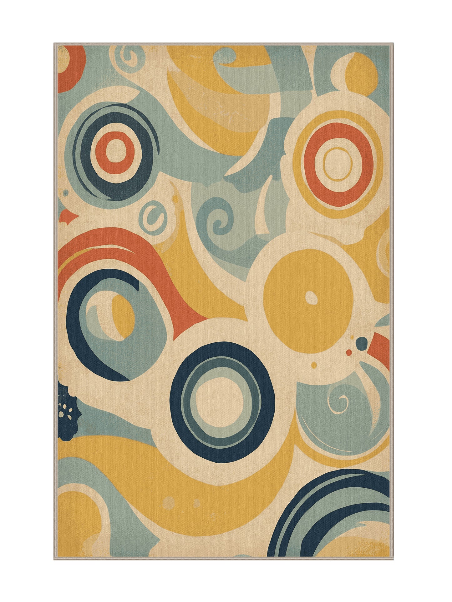 Retro Ruckus Funky Wiggle - Premium Deer Brown Modern Area Rug | Plush & Washable Options | Rugolution Home Decor