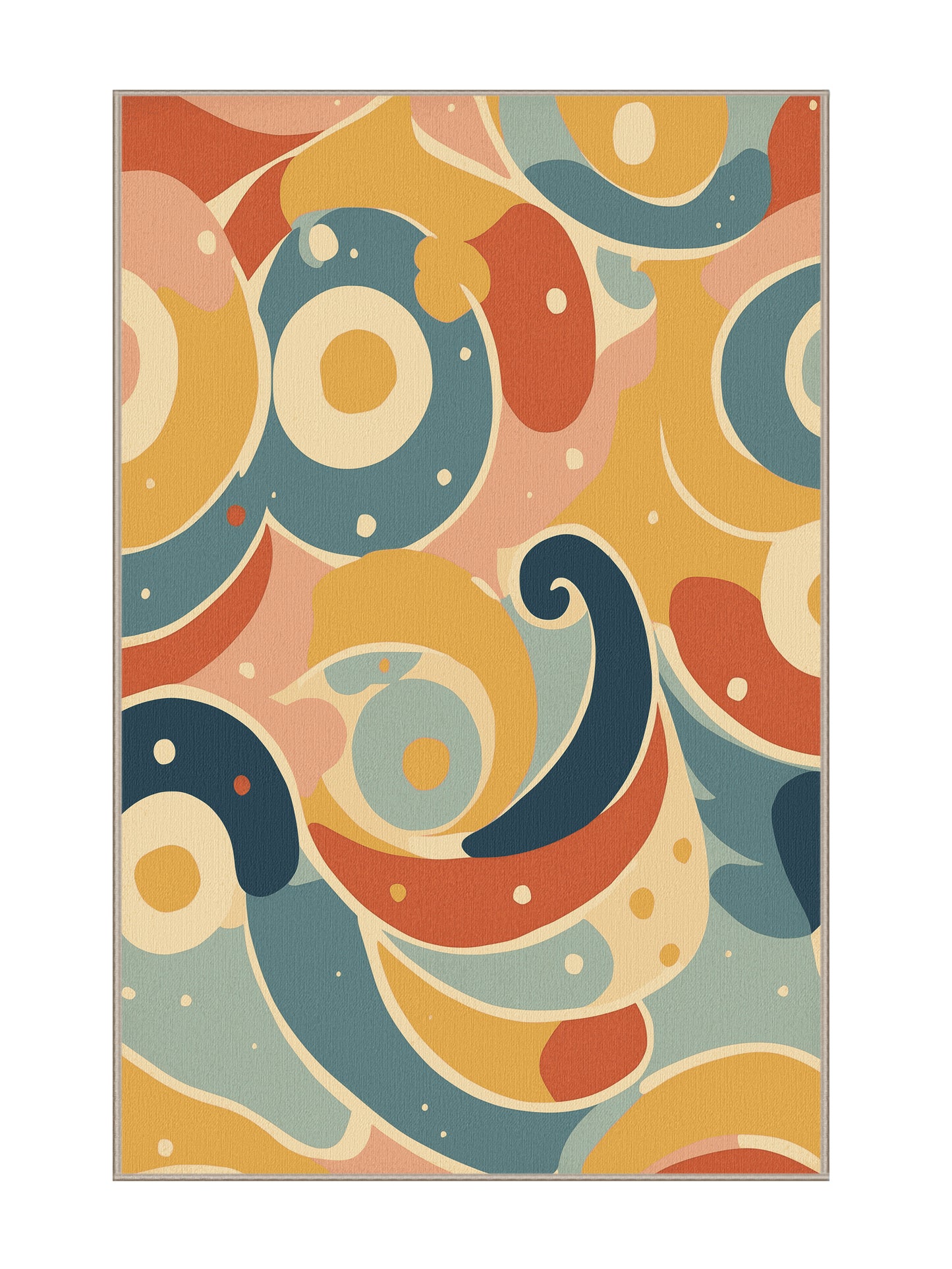 Retro Ruckus Bold Streak - Premium BurlyWood (W3C) Modern Area Rug | Plush & Washable Options | Rugolution Home Decor