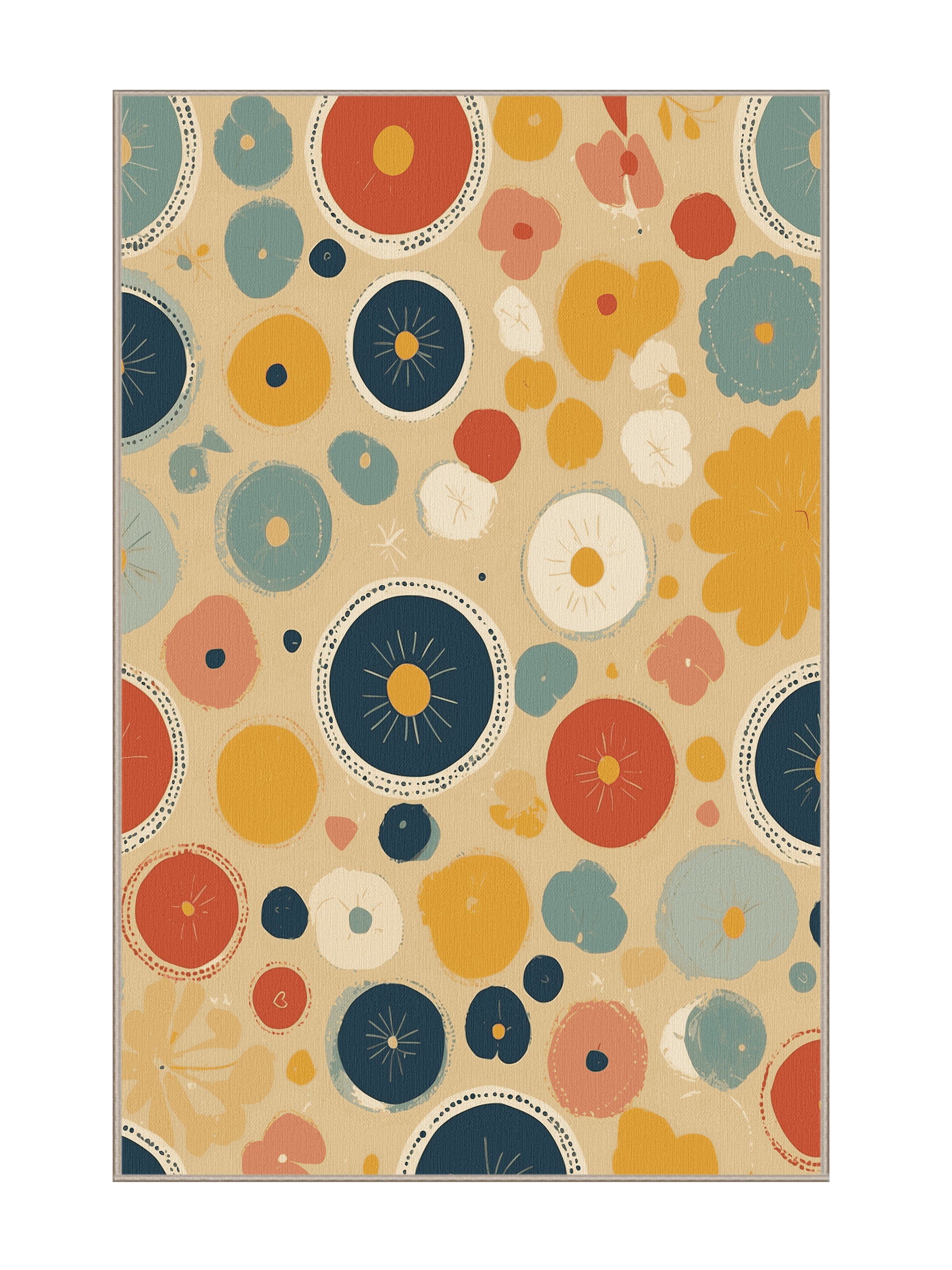 Retro Ruckus Sleek Radiance - Premium BurlyWood (W3C) Modern Area Rug | Plush & Washable Options | Rugolution Home Decor