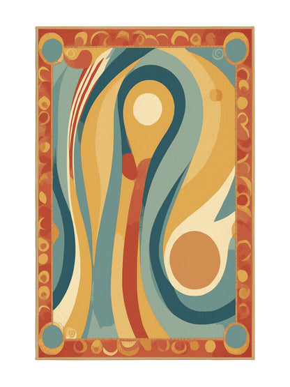 Retro Ruckus Groovy Curl - Premium Brown Sugar Modern Area Rug | Plush & Washable Options | Rugolution Home Decor