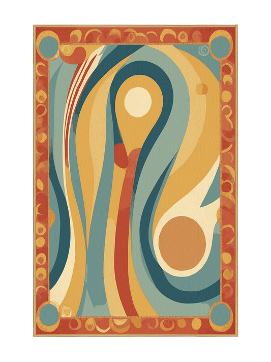 Retro Ruckus Groovy Curl - Premium Brown Sugar Modern Area Rug | Plush & Washable Options | Rugolution Home Decor