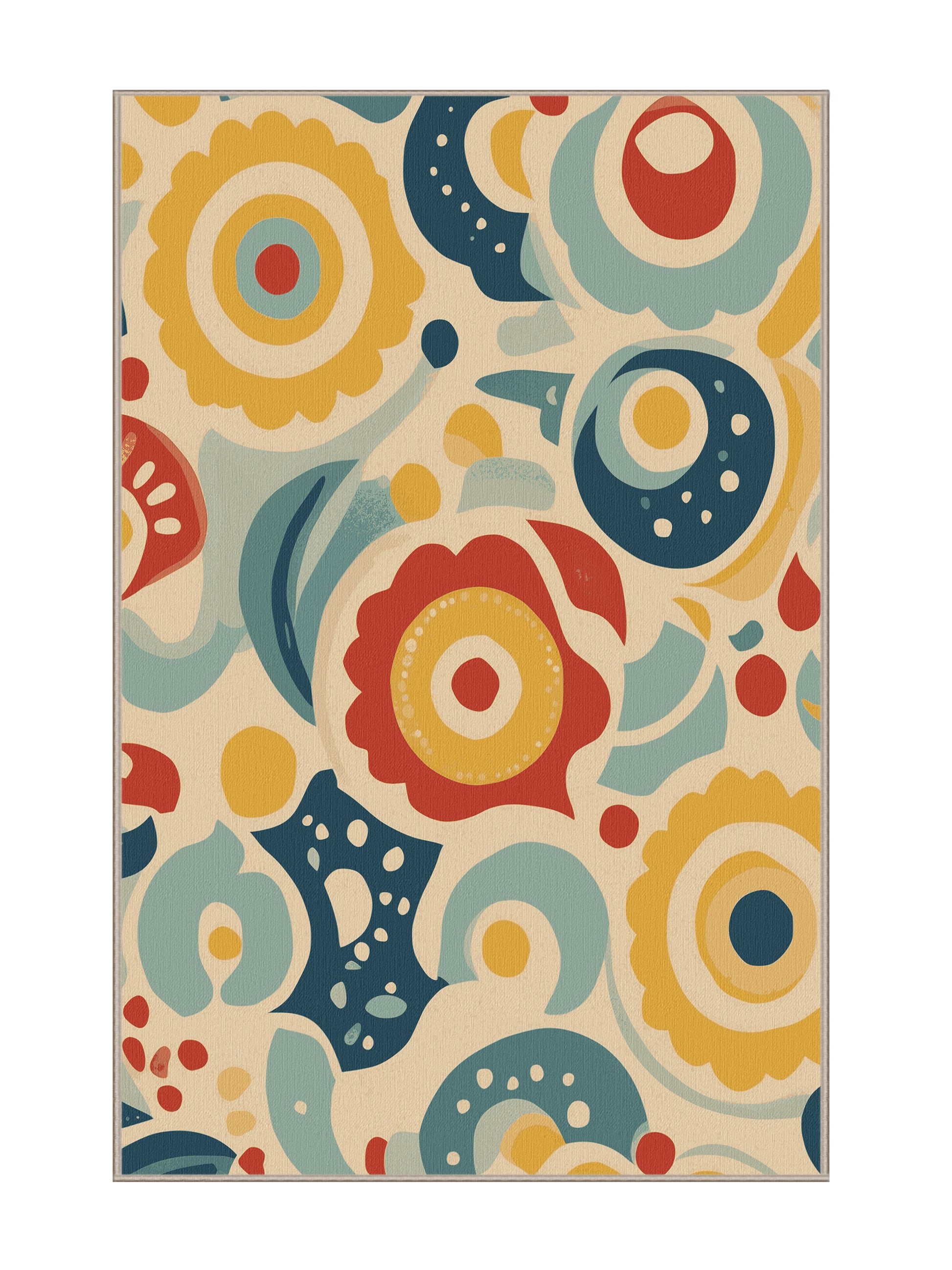 Retro Ruckus Jazzy Spark - Premium Sand Modern Area Rug | Plush & Washable Options | Rugolution Home Decor