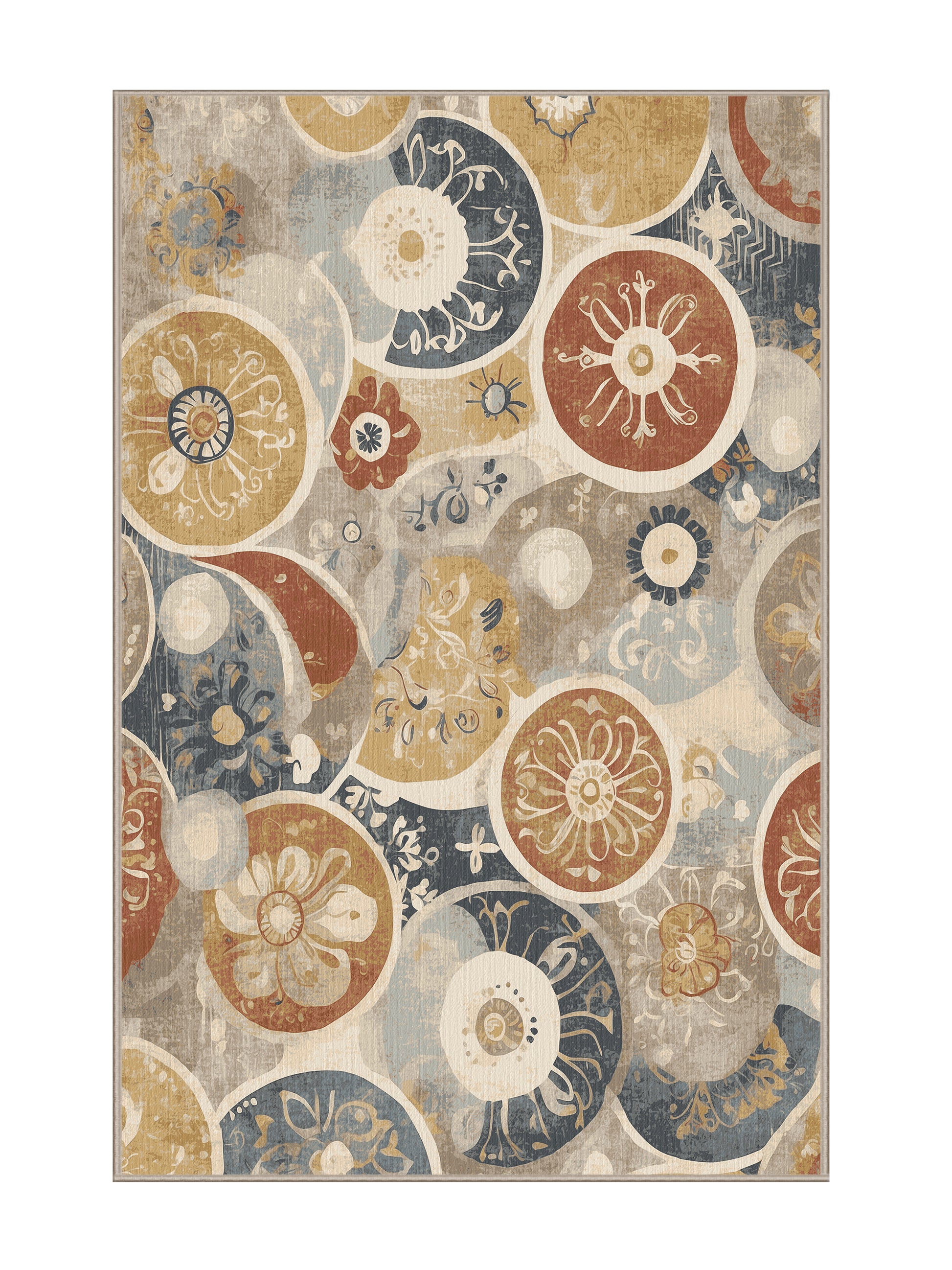 Retro Ruckus Snappy Beam - Premium Tan (W3C) Modern Area Rug | Plush & Washable Options | Rugolution Home Decor