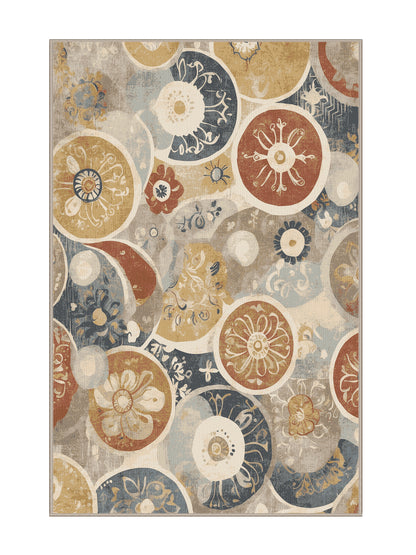 Retro Ruckus Snappy Beam - Premium Tan (W3C) Modern Area Rug | Plush & Washable Options | Rugolution Home Decor