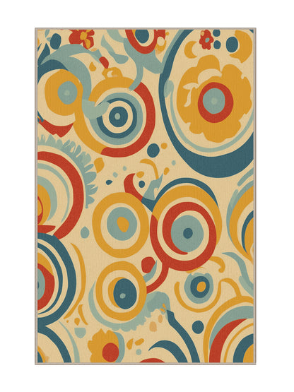 Retro Ruckus Funky Line - Premium Deer Brown Modern Area Rug | Plush & Washable Options | Rugolution Home Decor