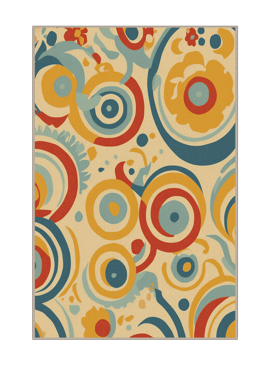 Retro Ruckus Funky Line - Premium Deer Brown Modern Area Rug | Plush & Washable Options | Rugolution Home Decor