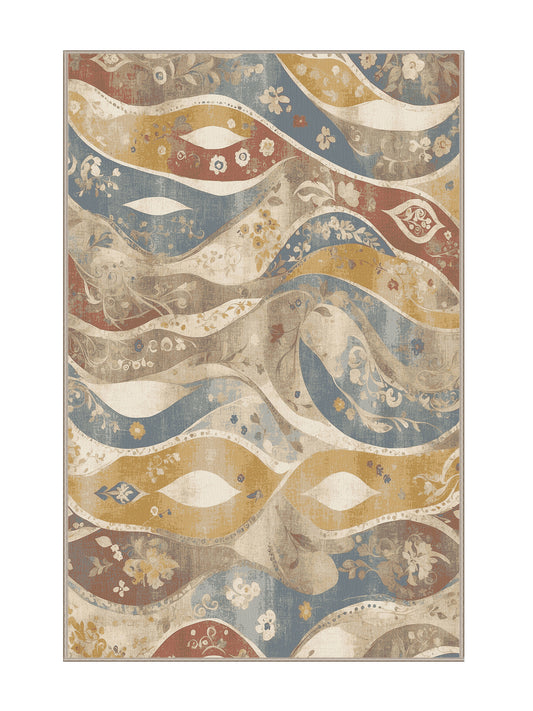 Retro Ruckus Snazzy Sparkle - Premium Tan (W3C) Modern Area Rug | Plush & Washable Options | Rugolution Home Decor