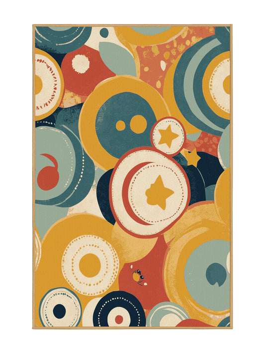 Retro Ruckus Retro Beam - Premium Peru (W3C) Modern Area Rug | Plush & Washable Options | Rugolution Home Decor