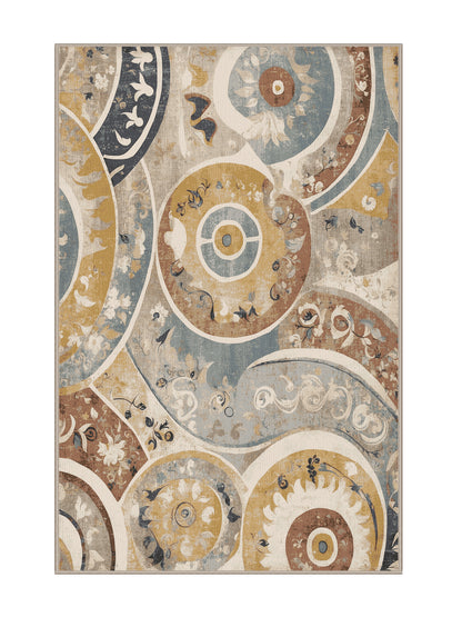 Retro Ruckus Flashy Streak - Premium Tan (W3C) Modern Area Rug | Plush & Washable Options | Rugolution Home Decor