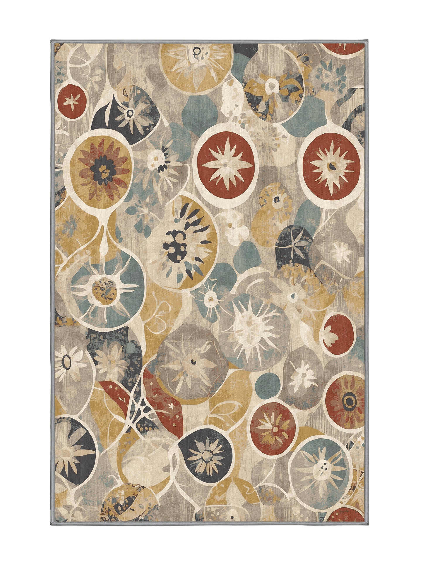 Retro Ruckus Snazzy Vibe - Premium Sandstone Modern Area Rug | Plush & Washable Options | Rugolution Home Decor