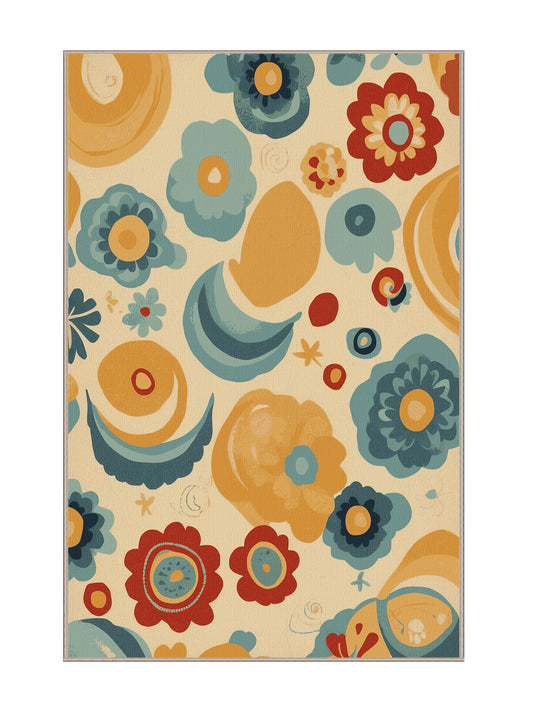 Retro Ruckus Vibrant Stomp - Premium Deer Brown Modern Area Rug | Plush & Washable Options | Rugolution Home Decor