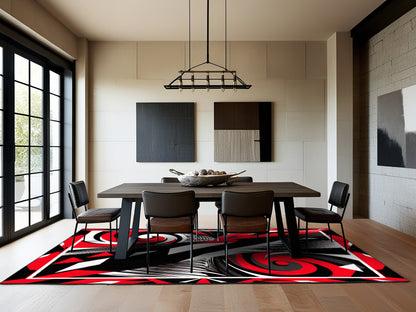 Crimson Cascade Rug