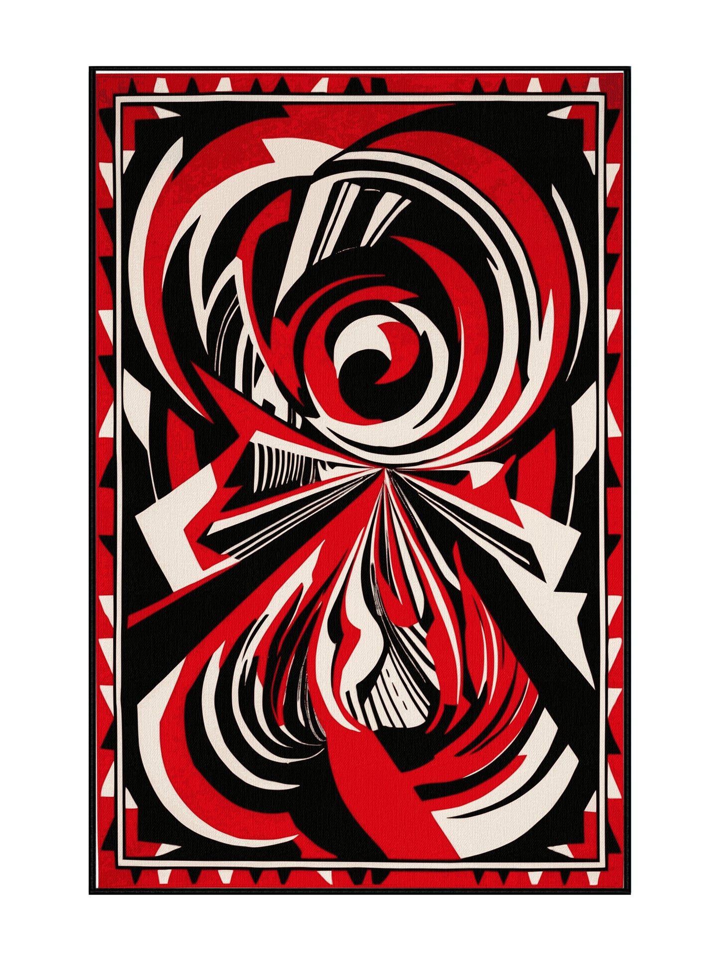 Scarlet Surrealism Ecliptic Vortex - Premium Midnight Modern Area Rug | Plush & Washable Options | Rugolution Home Decor