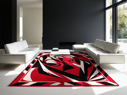 Scarlet Tempest Rug