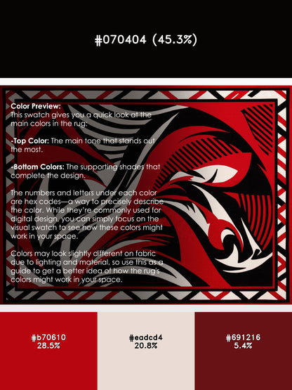 Abstract Prime Inferno Rug