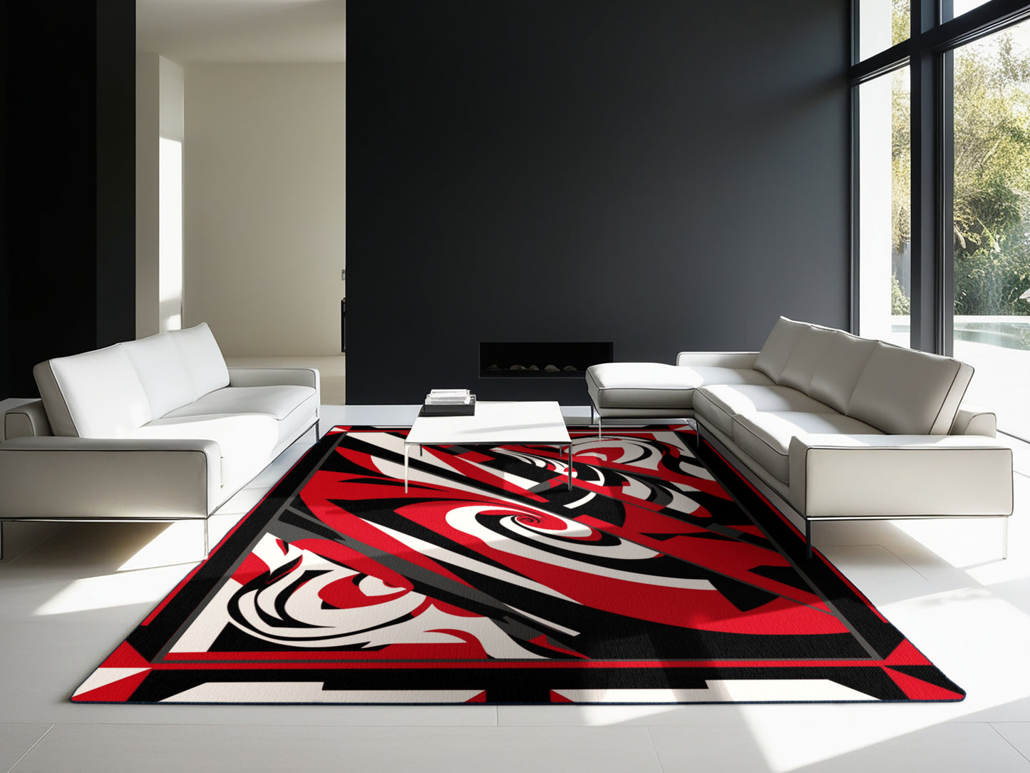 Cerise Currents Rug