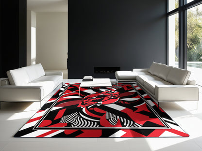 Vermillion Velocity Rug