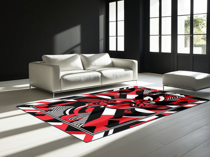 Vermillion Velocity Rug