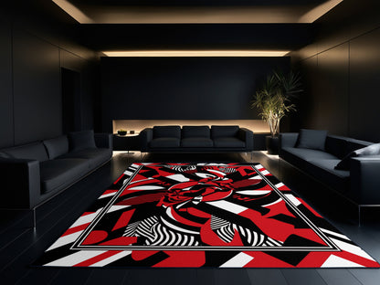 Vermillion Velocity Rug