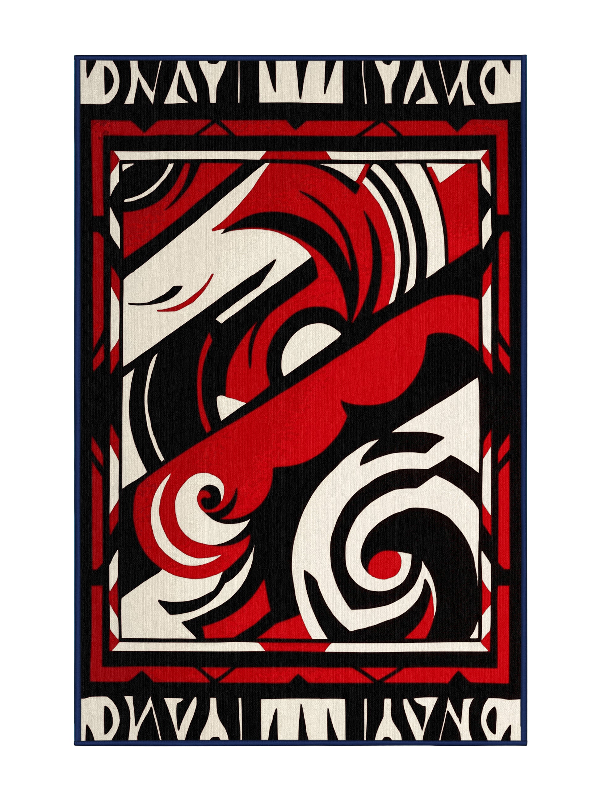 Scarlet Surrealism Sinister Swirl - Premium Night Modern Area Rug | Plush & Washable Options | Rugolution Home Decor