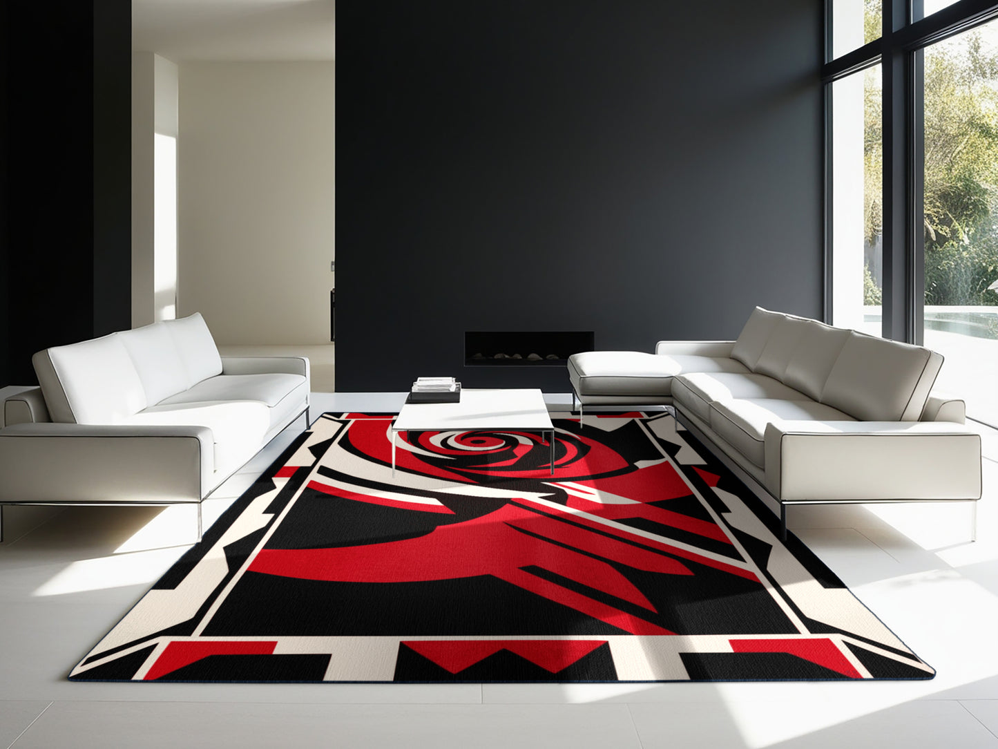 Scarlet Symphony Rug