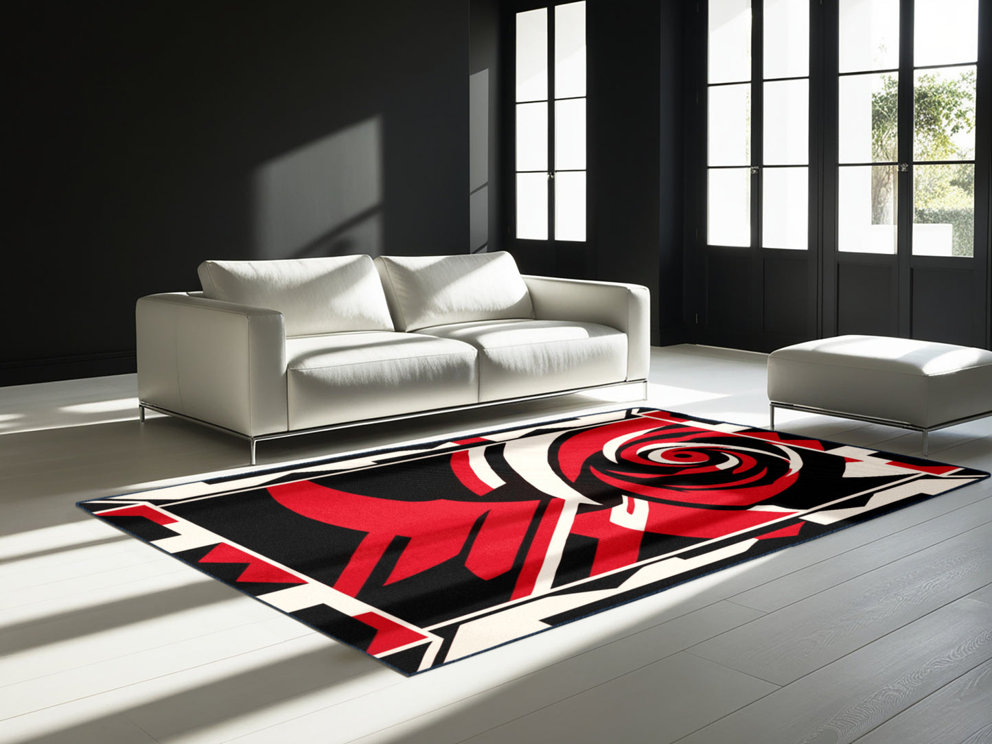 Scarlet Symphony Rug