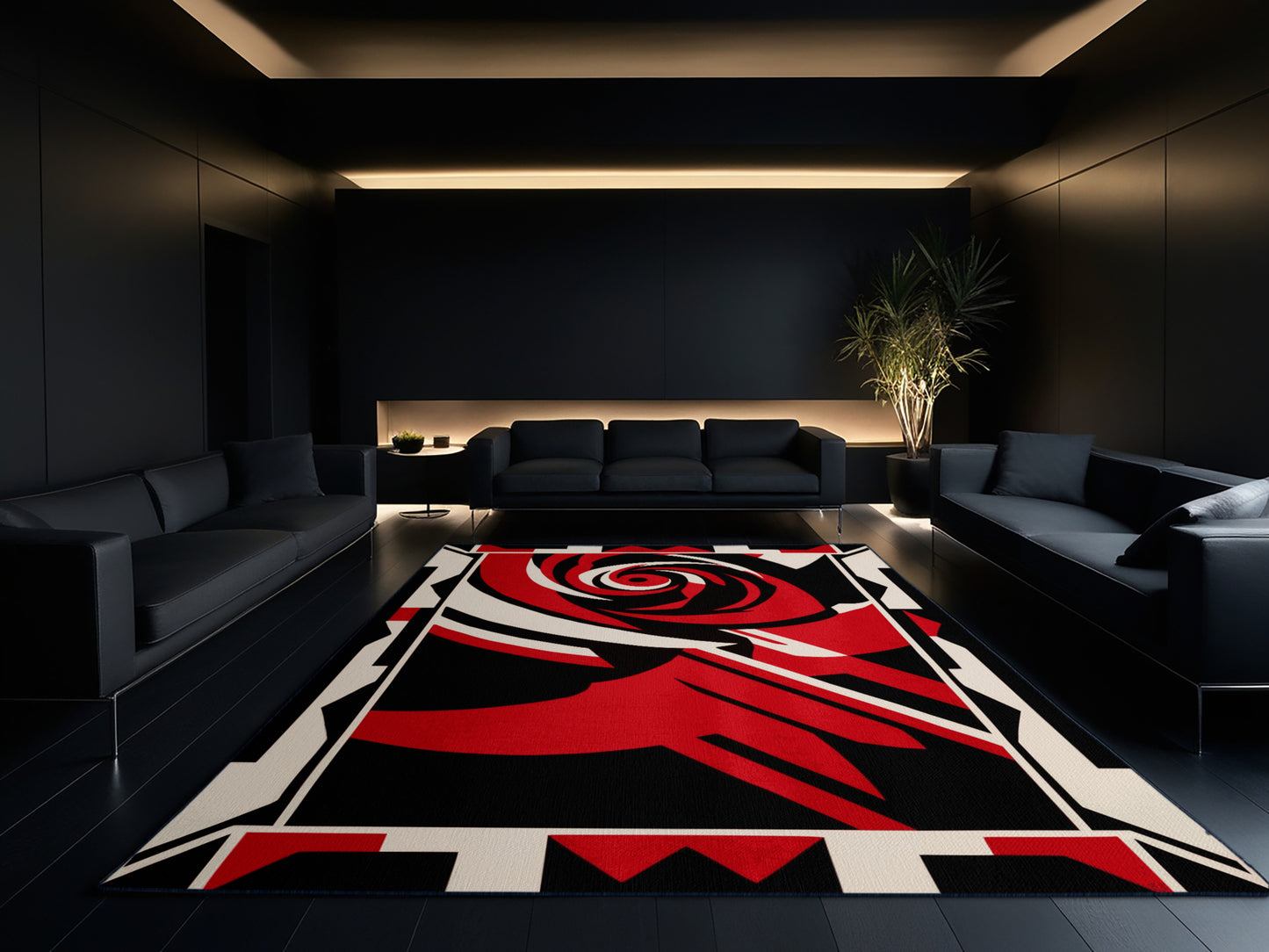 Scarlet Symphony Rug