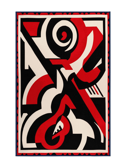 Scarlet Surrealism Daring Dagger - Premium Night Modern Area Rug | Plush & Washable Options | Rugolution Home Decor