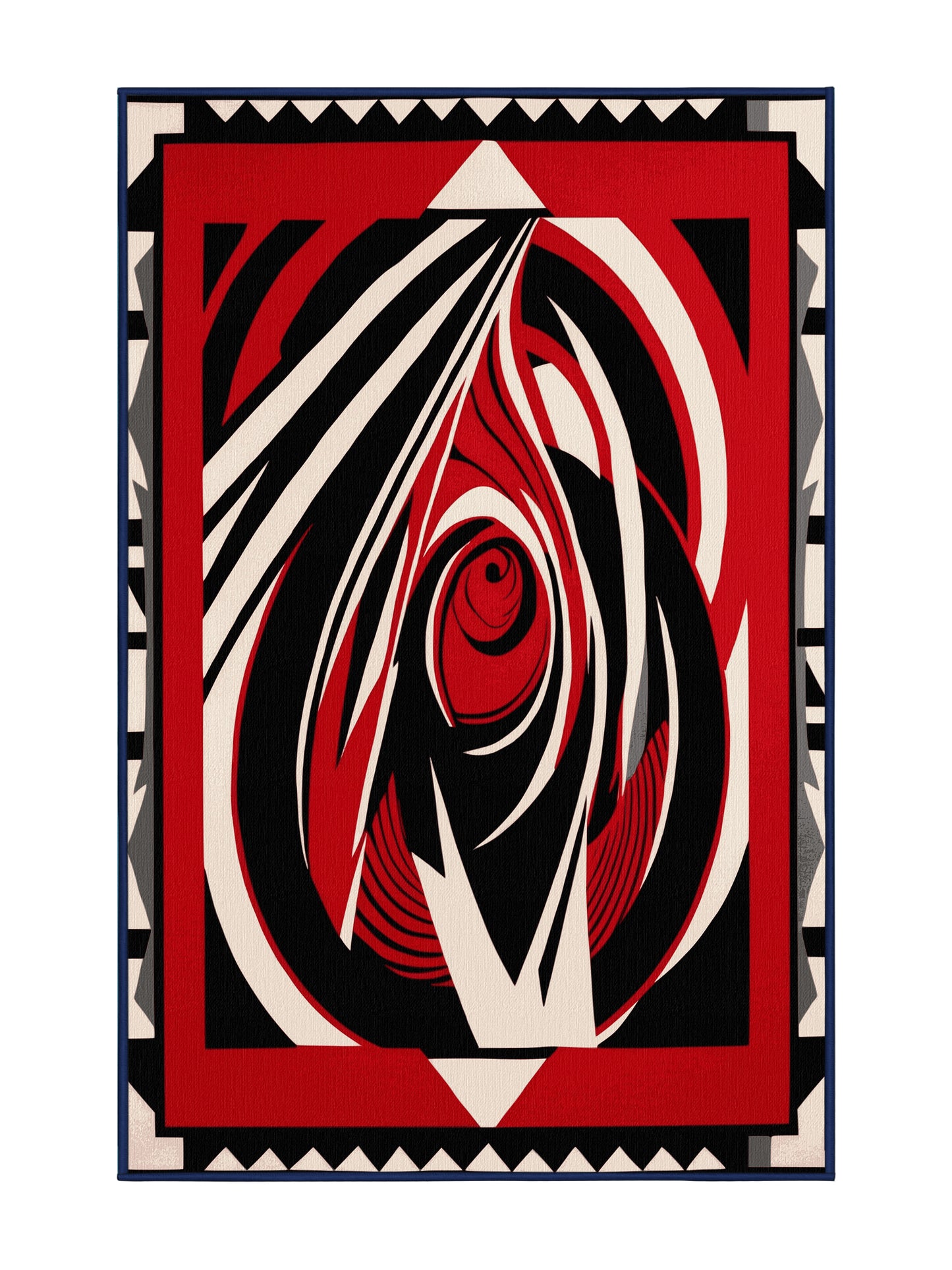 Scarlet Surrealism Abstract Ascent - Premium Night Modern Area Rug | Plush & Washable Options | Rugolution Home Decor