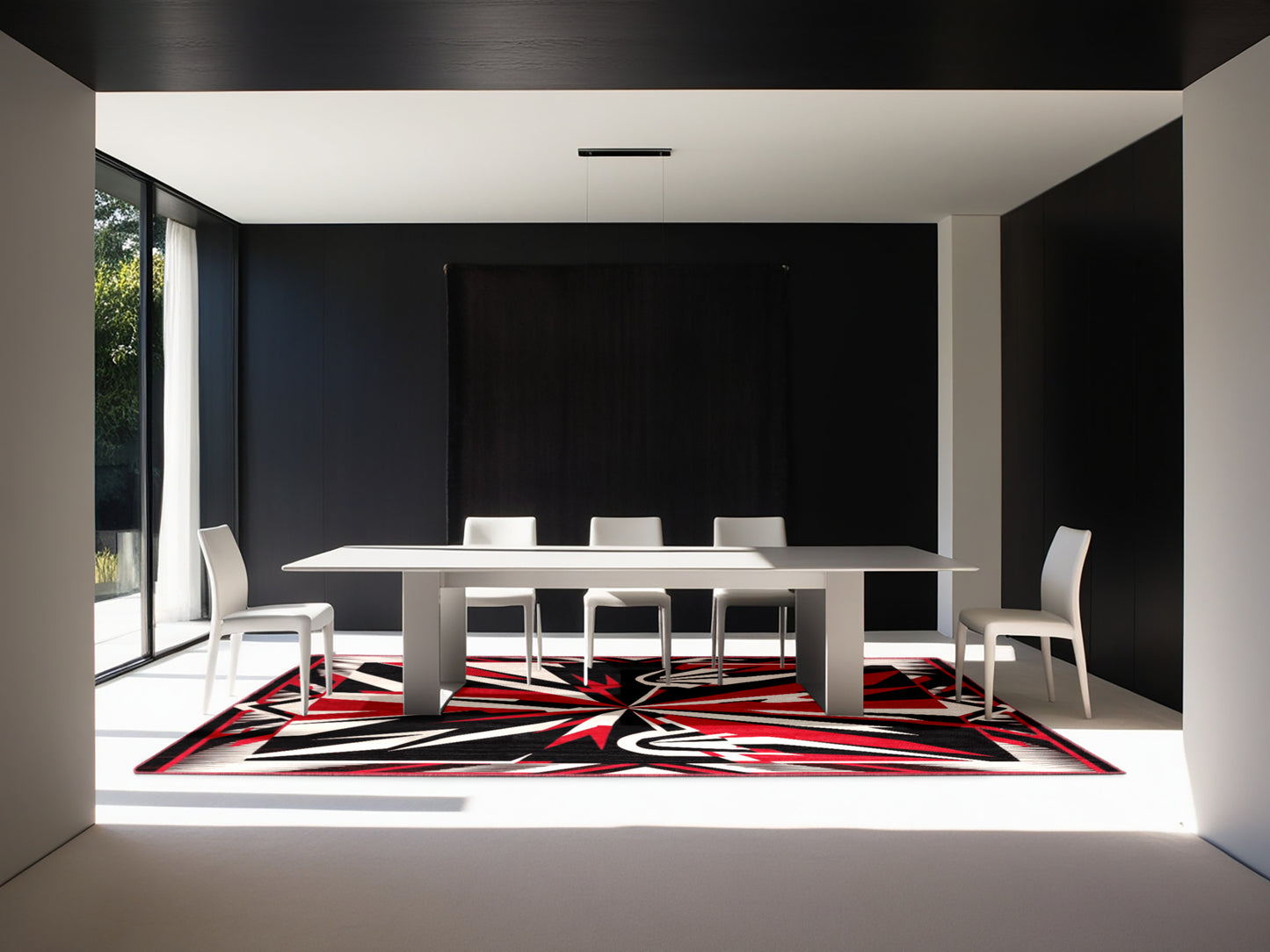 Scarlet Prism Rug