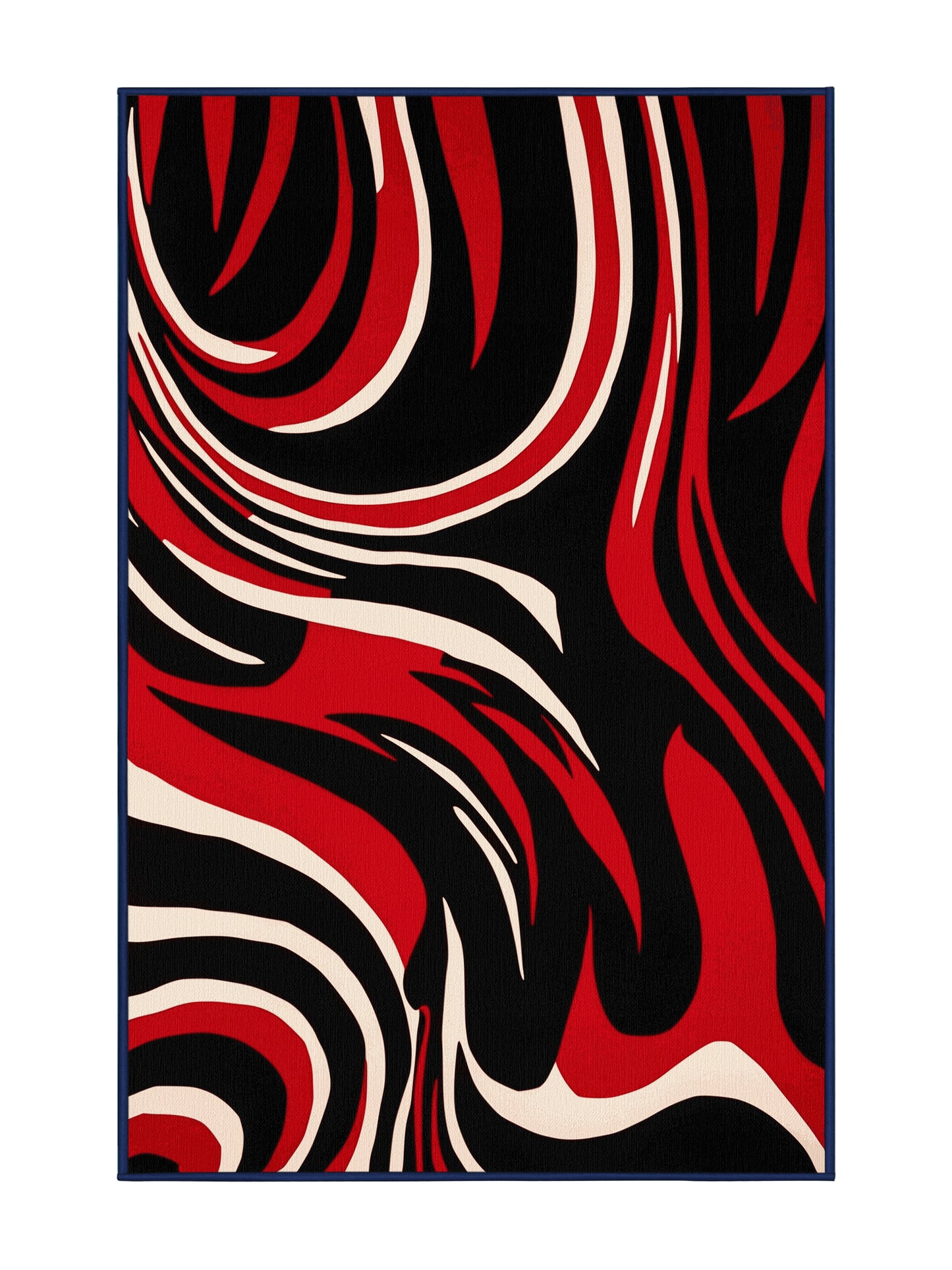 Scarlet Surrealism Solar Cinder - Premium Night Modern Area Rug | Plush & Washable Options | Rugolution Home Decor