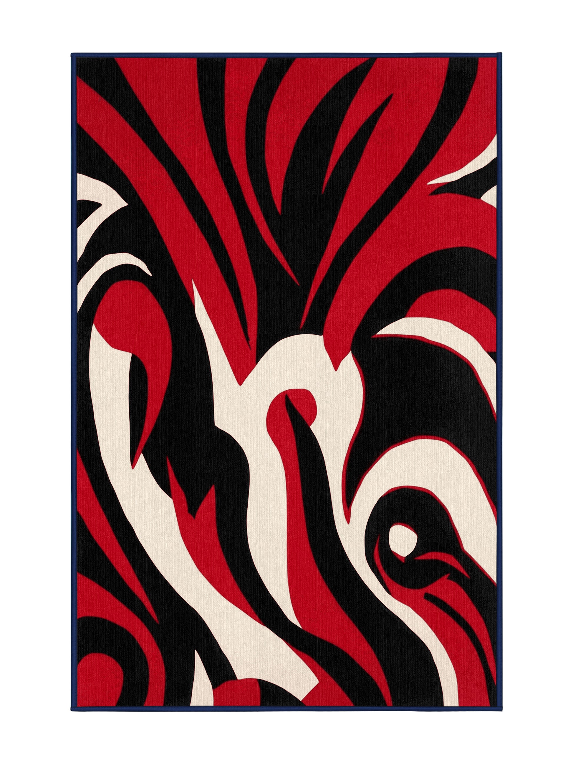 Scarlet Surrealism Vortex Flame - Premium Night Modern Area Rug | Plush & Washable Options | Rugolution Home Decor