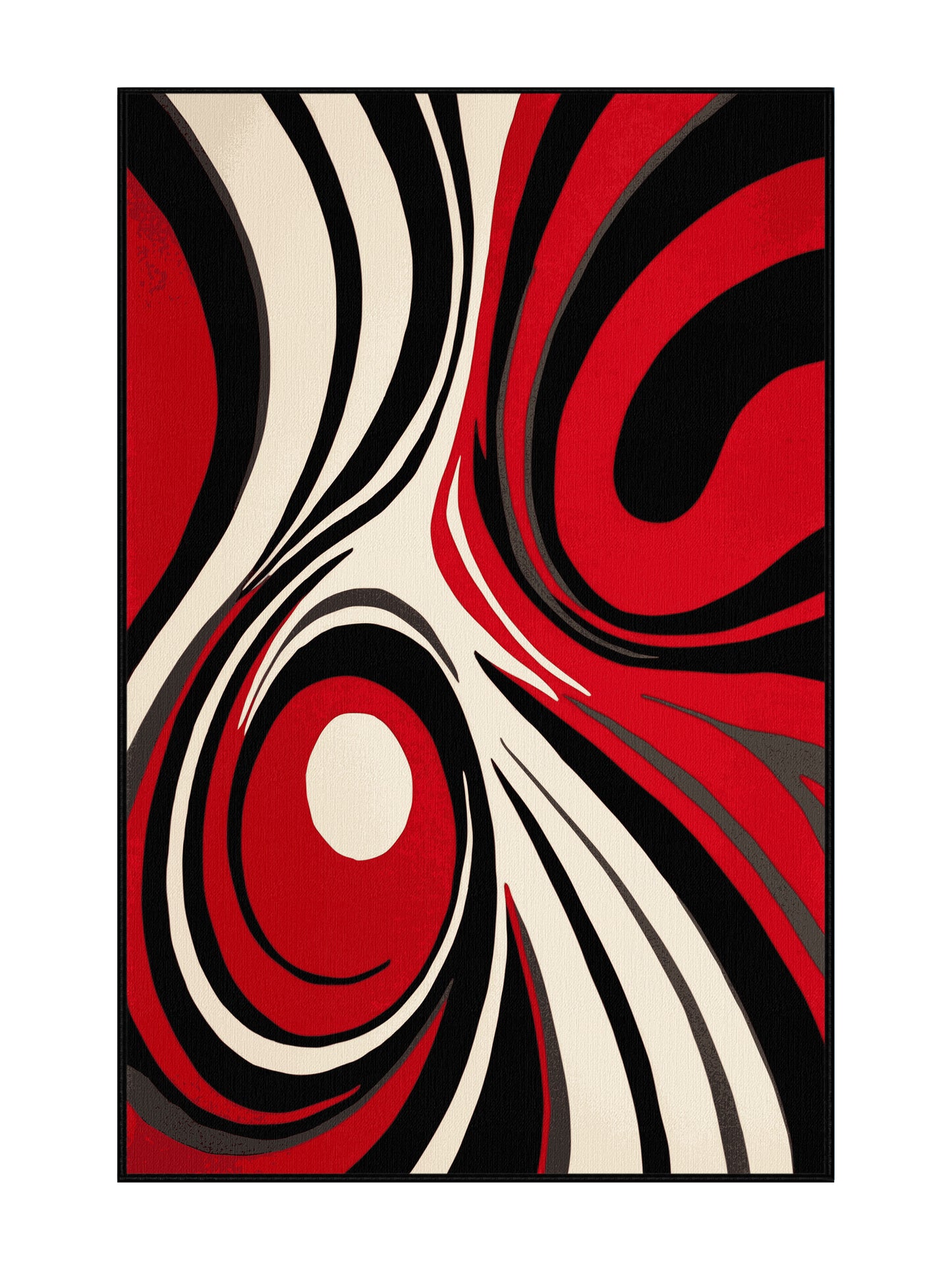 Scarlet Surrealism Scarlet Dusk - Premium Old Burgundy Modern Area Rug | Plush & Washable Options | Rugolution Home Decor